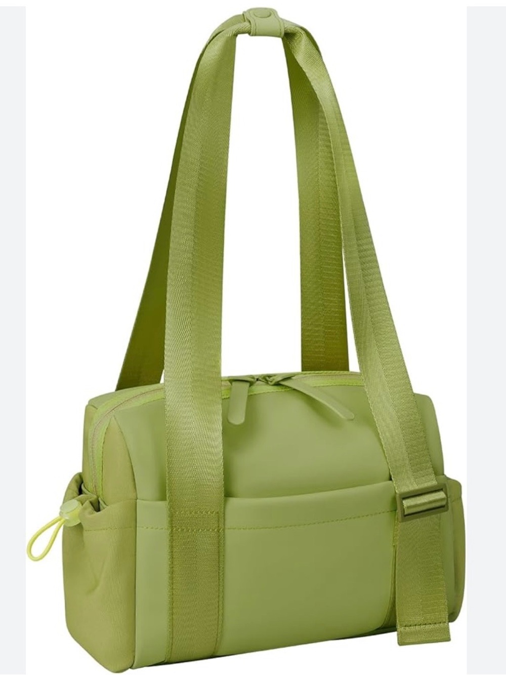 🔥🆕🔥 Chartreuse Green Nylon Utility Shoulder Bag with Dust Bag Gym Travel